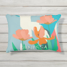 Abrikoos Tulpen Artistieke Moderne Kleurenblokken 