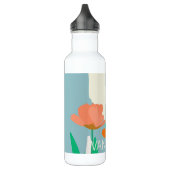 Abrikoos Tulpen Artistieke Moderne Kleurenblokken  Waterfles (Links)