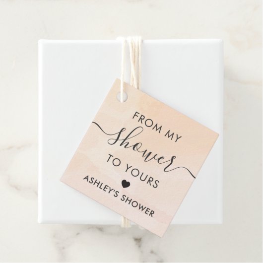 Abrikoos van mijn douche naar de jouwe, Vrijgezell Bedankjes Labels (In situ)