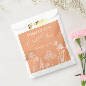 Abrikoos Wildbloemen Geschetste bloemen Bedankzakje (Gezegeld)