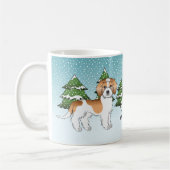 Abrikoos & Witte Mini Goldendoodle Winterbos Koffiemok (Links)