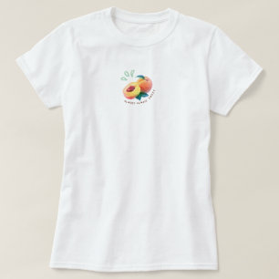 Abrikoos zoete verse vruchten esthetische zomer t-shirt