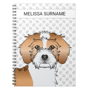 Abrikooskleurige Parti-kleur Mini Goldendoodle Hon Notitieboek