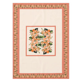 Abrikozen Azalea op Crème 132 cm x 178 cm Tafelkle Tafelkleed