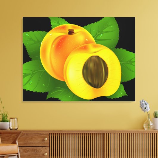 Abrikozen Canvas Afdruk (Insitu (Woonkamer))