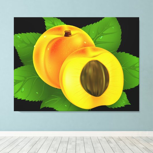 Abrikozen Canvas Afdruk (Insitu (Houten vloer))