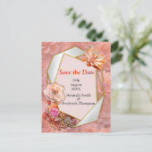 Abrikozen Crush Succulent Kleuren voor 2024 Aankondigingskaart (Staand voorkant)