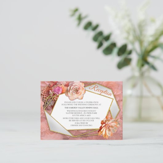 Abrikozen Crush Succulente Kleuren Informatiekaartje (Staand voorkant)