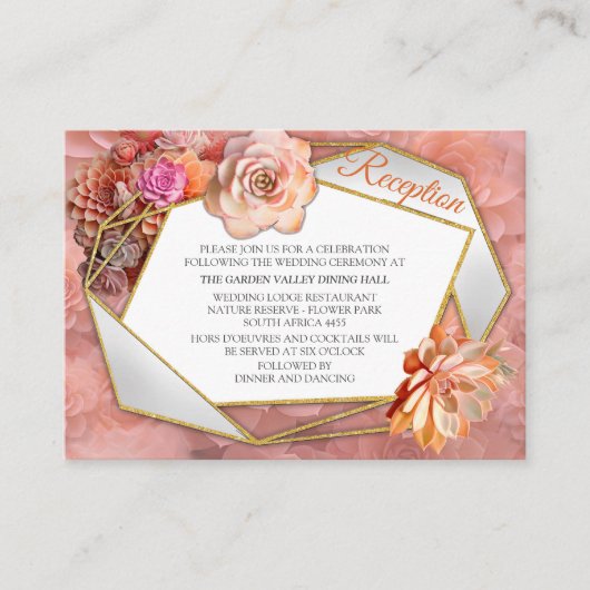 Abrikozen Crush Succulente Kleuren Informatiekaartje (Voorkant)