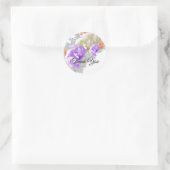 Abrikozen en Plum Floral Bouquet Dank je Sticker (Tas)