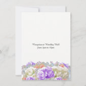 Abrikozen en plum Peonies Floral Wedding Invitatio Kaart (Achterkant)