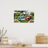 Abrikozen,  fruit en kunst poster (Keuken)