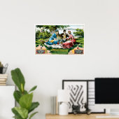 Abrikozen,  fruit en kunst poster (Thuiskantoor)