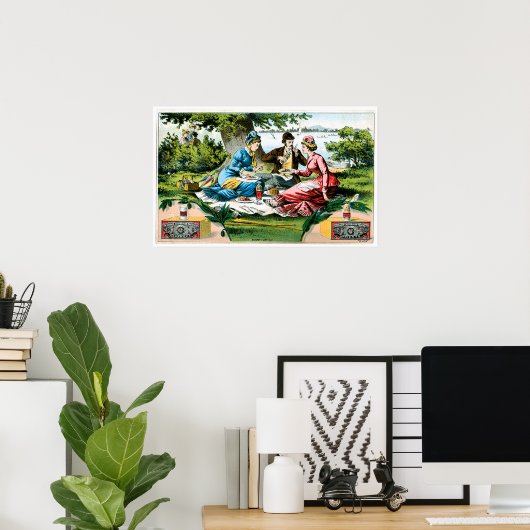 Abrikozen, fruit en kunst poster (Thuiskantoor)