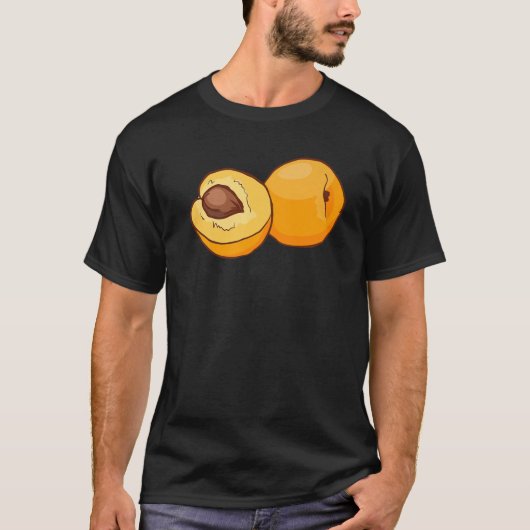 Abrikozen fruit Groene vegetariër T-shirt (Voorkant)