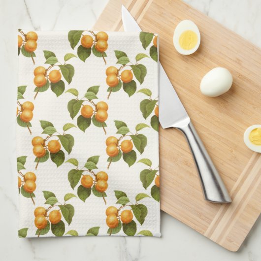  Abrikozen fruitboomgaard Theedoek (Quarter Fold)