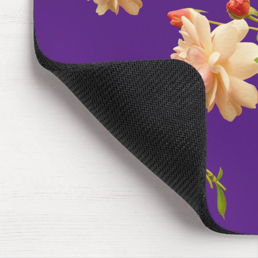 Abrikozen gekleurde Rozen Muismat (Hoek)