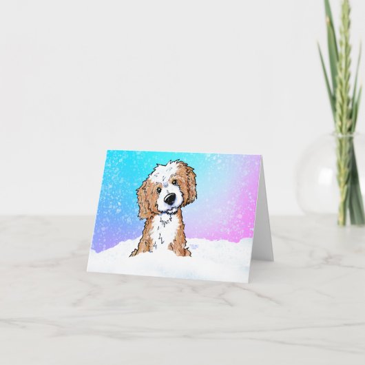 Abrikozen Goldendoodle  Kaart (Voorkant)