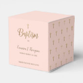 Abrikozen gouden kruis Baptisme Dank je wel voor d Bedankdoosjes (Achterkant)