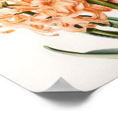 Abrikozen Hyacint Bloemenkunst Print Poster (Hoek)