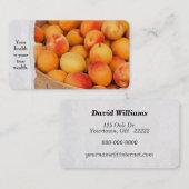 Abrikozen in Bushel Basket Visitekaartje (Voorkant / Achterkant)