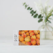 Abrikozen in Bushel Basket Visitekaartje (Staand voorkant)