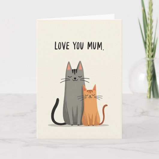 Abrikozen Kitten Moederdag Kaart (Voorkant)