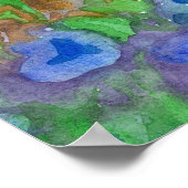 Abrikozen Koninklijke Waterverf Wildbloemen leven  Poster (Hoek)