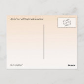 Abrikozen kunst met theepot en anjers briefkaart (Achterkant)