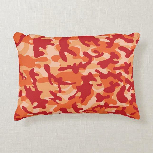 Abrikozen Lava Camouflage Accent Kussen (Voorkant)