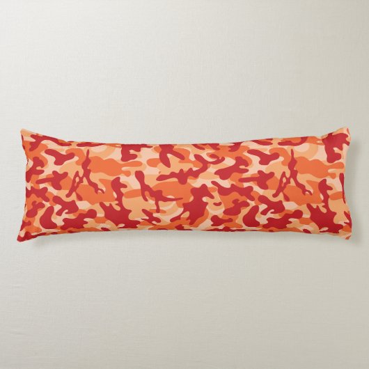 Abrikozen Lava Camouflage Lichaamskussen (Voorkant)