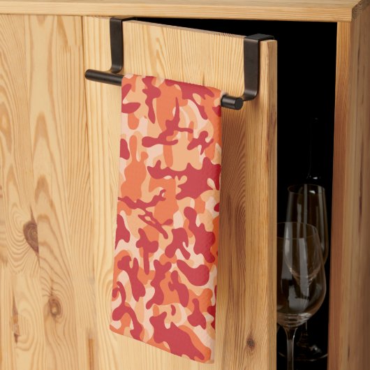 Abrikozen Lava Camouflage Theedoek (Derde Gevouwen)