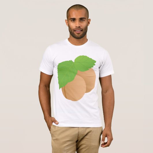 Abrikozen Mannen T-shirt (Voorkant volledig)