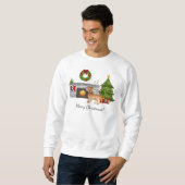 Abrikozen Mini Goldendoodle - Feestelijke Kerst Ka Trui (Voorkant volledig)