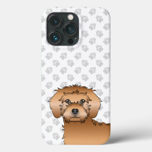 Abrikozen Mini Goldendoodle Mopshoofd Cute Cartoon Case-Mate iPhone Case
