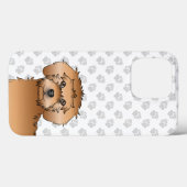 Abrikozen Mini Goldendoodle Mopshoofd Cute Cartoon Case-Mate iPhone Case (Achterkant (horizontaal))