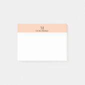 Abrikozen Mooie Persoonlijke Naam Letter Monogram Post-it® Notes (Voorkant)