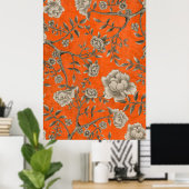 Abrikozen Oranje oiserierkunst Poster (Thuiskantoor)
