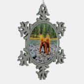 Abrikozen Poodle - Aanpasbare Cadeau Tin Sneeuwvlok Ornament (Links)