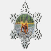 Abrikozen Poodle - Aanpasbare Cadeau Tin Sneeuwvlok Ornament (Rechts)