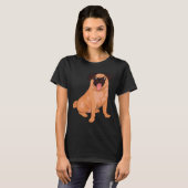 Abrikozen Puggontwerp 335 T-shirt (Voorkant volledig)