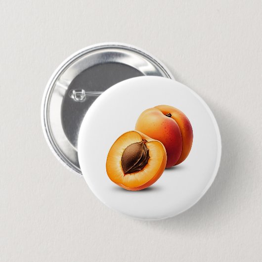 Abrikozen Ronde Button 5,7 Cm (Voorkant /achterkant)