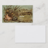 Abrikozen Roos en Lily van de Valley Victoriaans Visitekaartje (Voorkant / Achterkant)