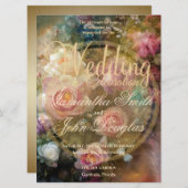 Abrikozen  Rozen geschilderd in oud goud (Voorkant / Achterkant)