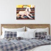 Abrikozen standaard poedel - Bocelli Canvas Afdruk (Insitu (Slaapkamer))
