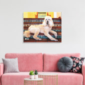 Abrikozen standaard poedel - Bocelli Canvas Afdruk (Insitu (Woonkamer))