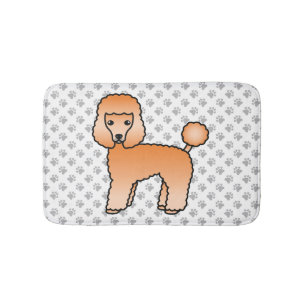 Abrikozen Toy Poodle Schattige Cartoon Hond Badmat