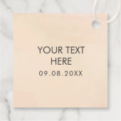 Abrikozen Watercolor Trouw Dank Je Tag Bedankjes Labels (Achterkant)