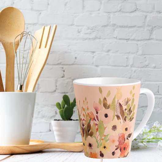 Abrikozen Waterverf Bloedtuin Latte Mok