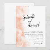 Abrikozen Waterverf Moderne kalligrafie bruiloft (Voorkant / Achterkant)